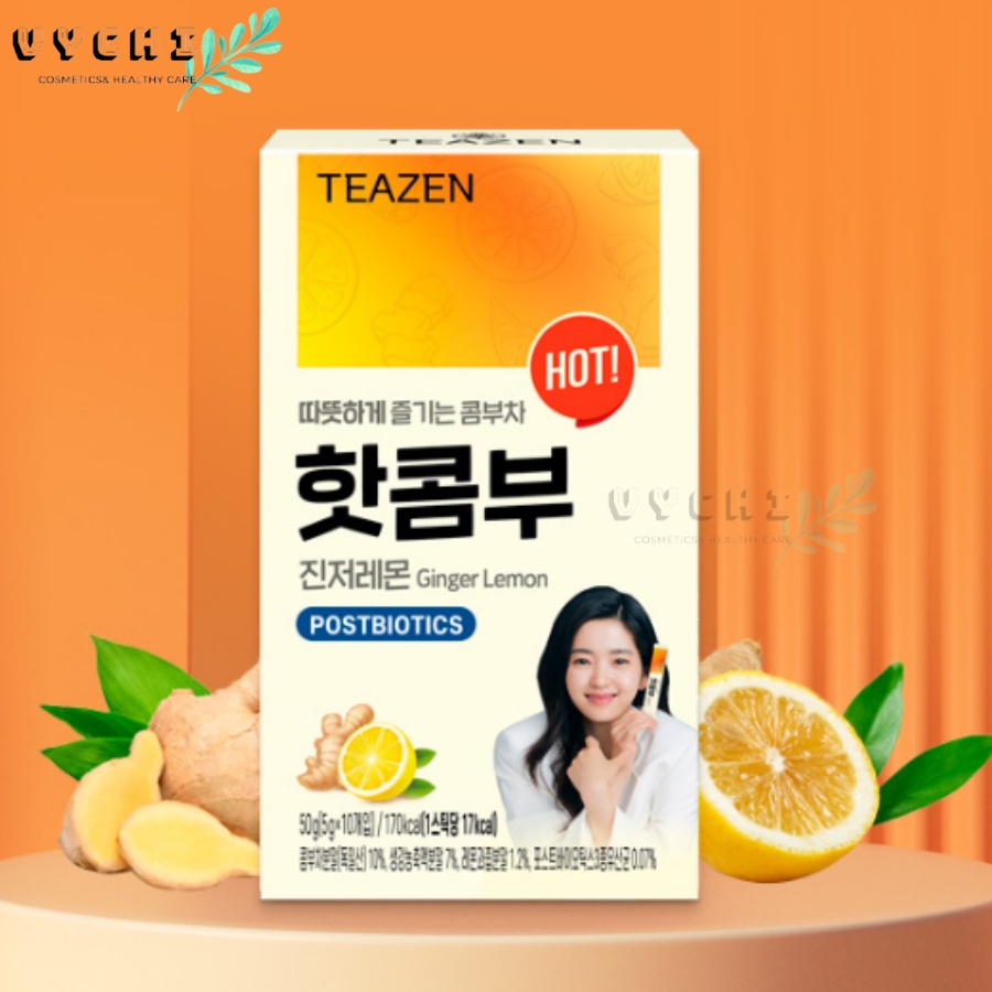 Trà Teazen Kombucha chanh gừng nhập khẩu Hàn Quốc