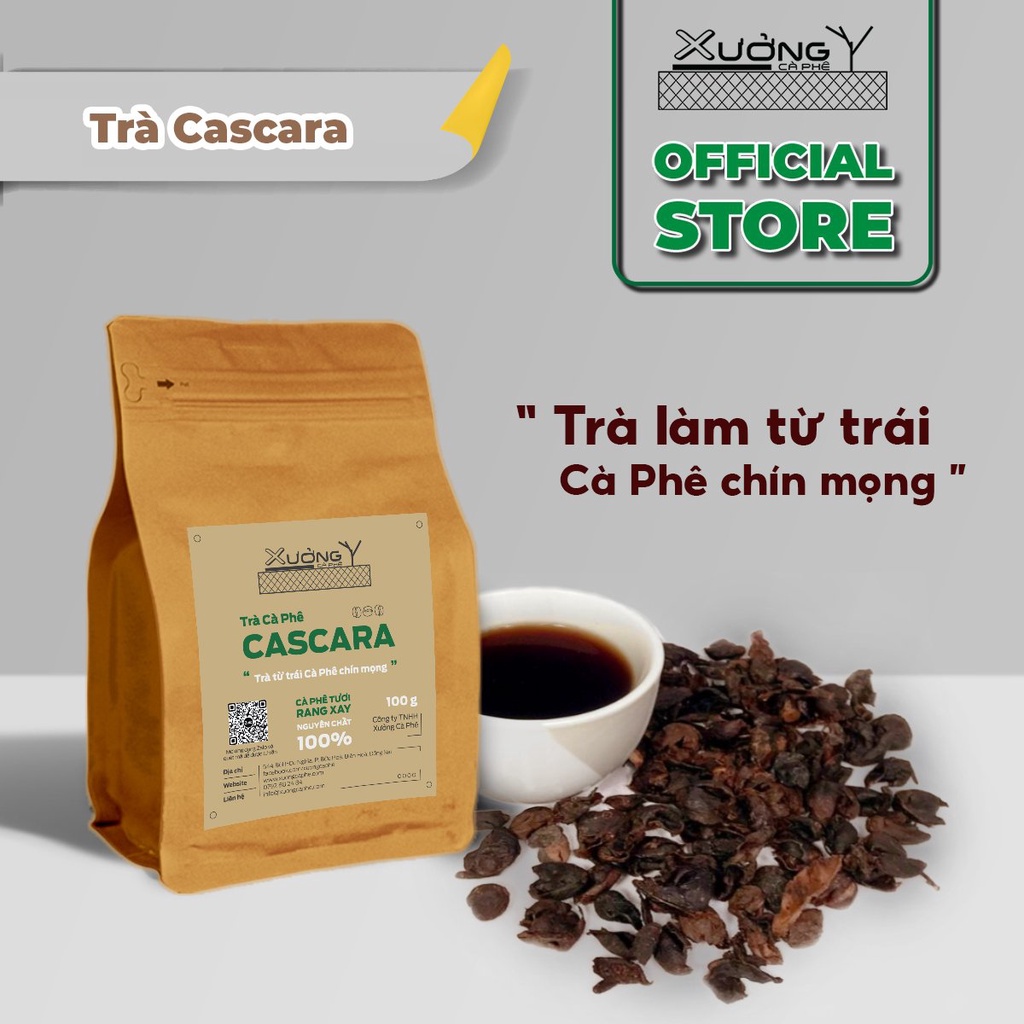Trà Cascara từ vỏ trái Cà Phê Tươi Nguyên Chất 100% của XƯỞNG CÀ PHÊ (cherry coffee tea)