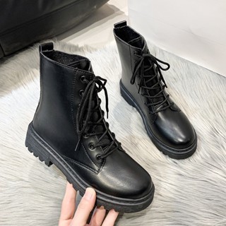 Bốt Nữ Hàn Quốc Boost cổ lửng phong cách ulzzang buộc dây cá tính năng động G036 - Anhstore