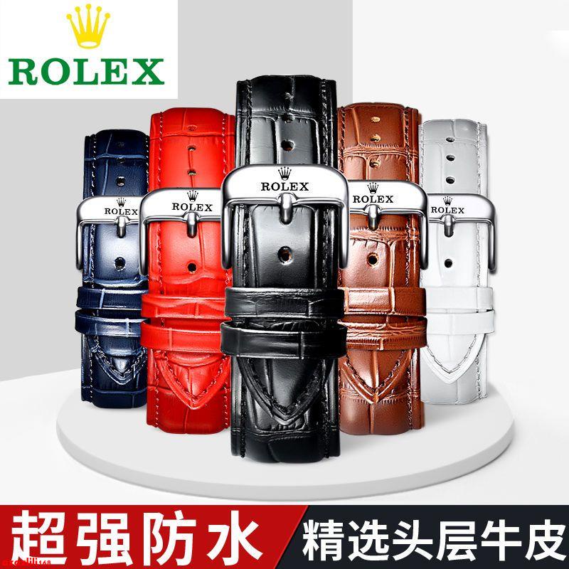 ((Chất lượng thương hiệu lớn) Dây đeo đồng hồ Rolex Dây da thật nam Cellinidy Tongna Submariner Dây chuyền đồng hồ ma nước đen 20, mmA10