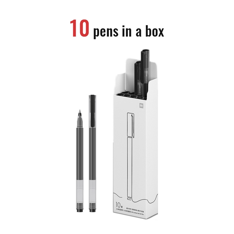 Bộ 10 Bút Mực Xiaomi Mi Màu Đen / Đỏ Chất Lượng Cao