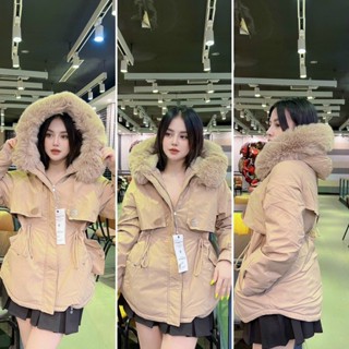 Áo Khoác Paraka Nữ Mũ Lông, Áo Khoác Kaki Nữ Lót Lông Siêu Ấm Áp Hàng Loại 1 (Hàng Sẵn)