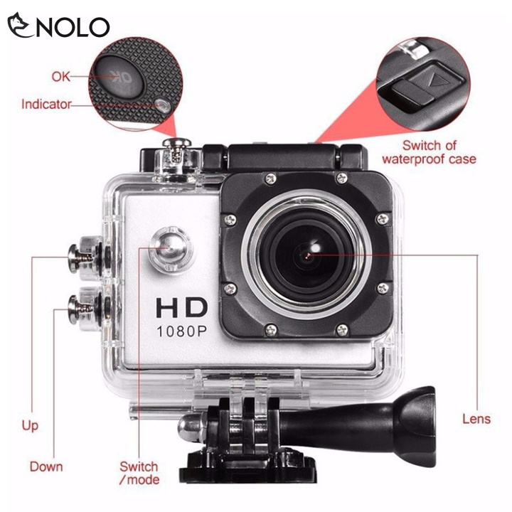 Camera Hành Trình Pin Sạc Sportcam SJ400 Phân Giải FullHD 1080p Chống Nước Chống Bụi Gắn Xe Đạp Xe Máy Thể Thao