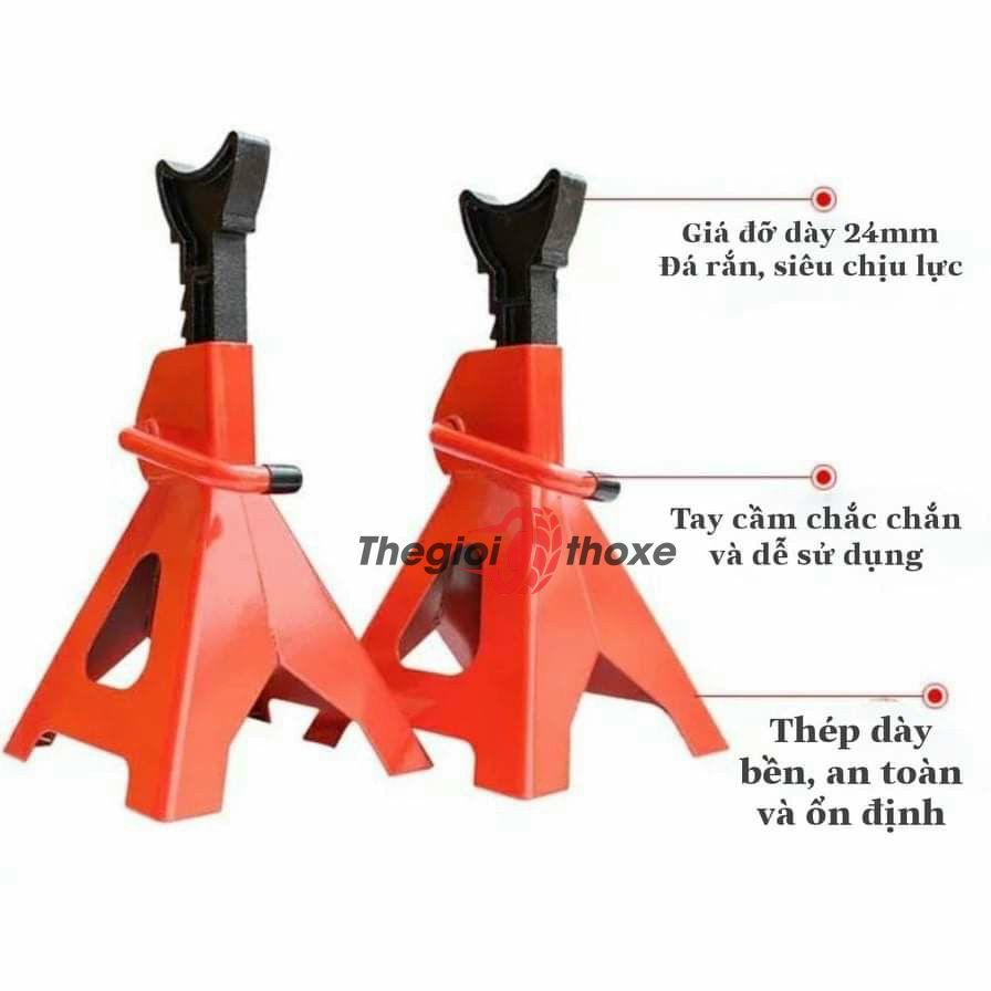 Mễ kê xe ô tô  6 tấn Jack Stand - cho SUV, xe bán tải | Con đội kê chữ A an toàn chất lượng | Thế Giới Thợ Xe