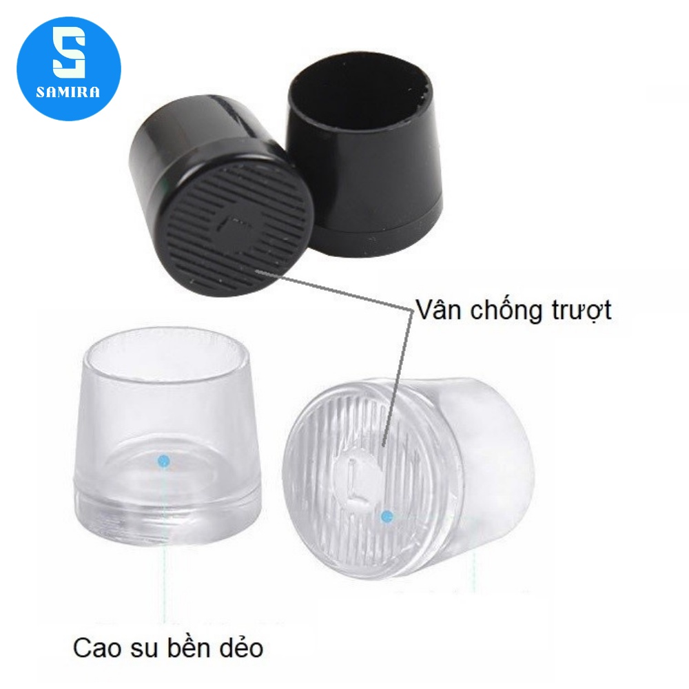 Cặp nút bọc bảo vệ gót giày cao gót nữ giảm tiếng ồn chống trơn trượt bằng TPU/ PVC mềm cao cấp SA32