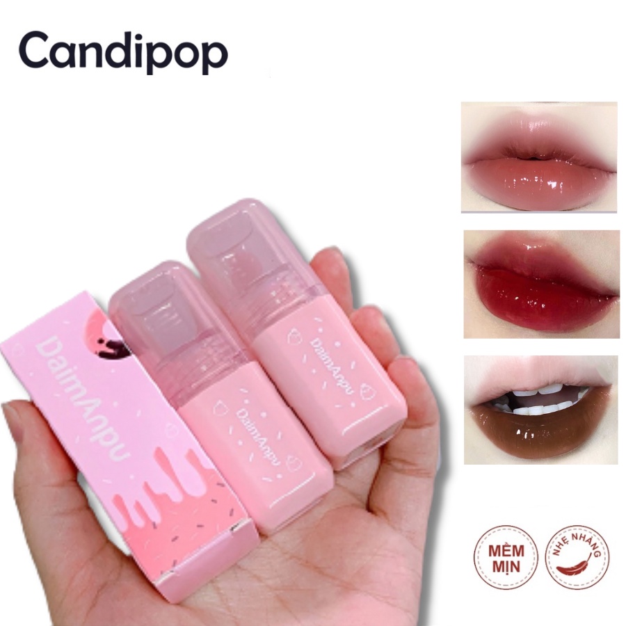 Son bóng Daimanpu vỏ hồng cấp ẩm màu sắc tôn da Candipop
