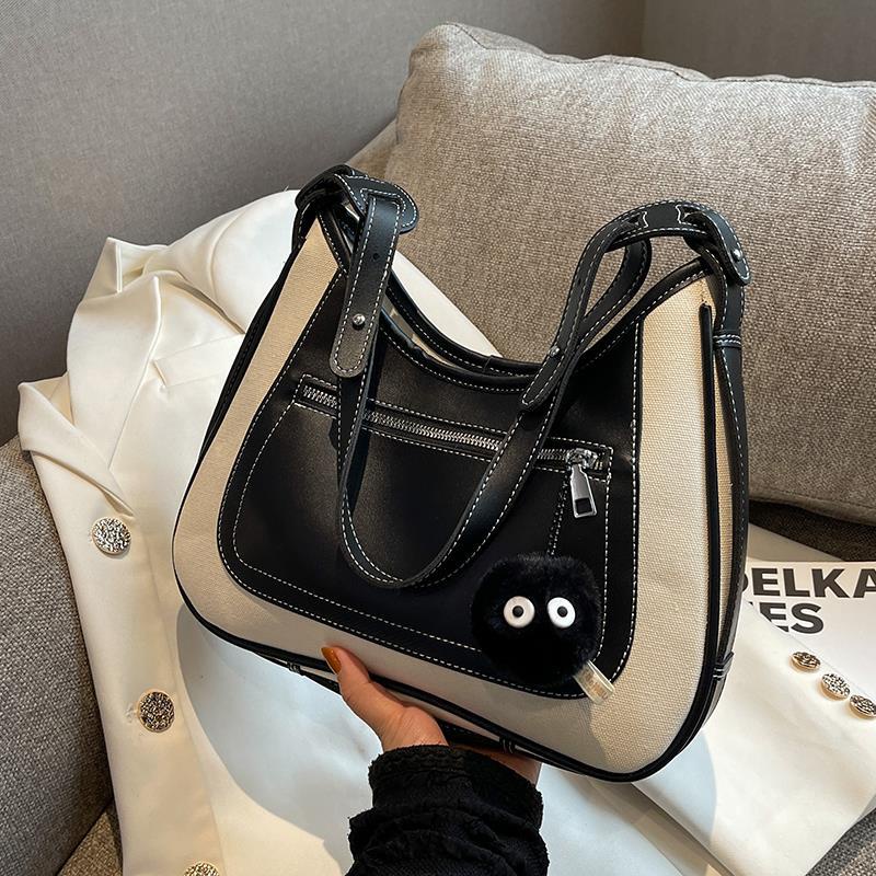 Ielgy Túi bucket Đeo Chéo Phủ Lông Phong Cách retro Thời Trang Nữ