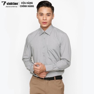 Áo sơ mi nam dài tay vải modal dáng regular vĩnh tiến g803