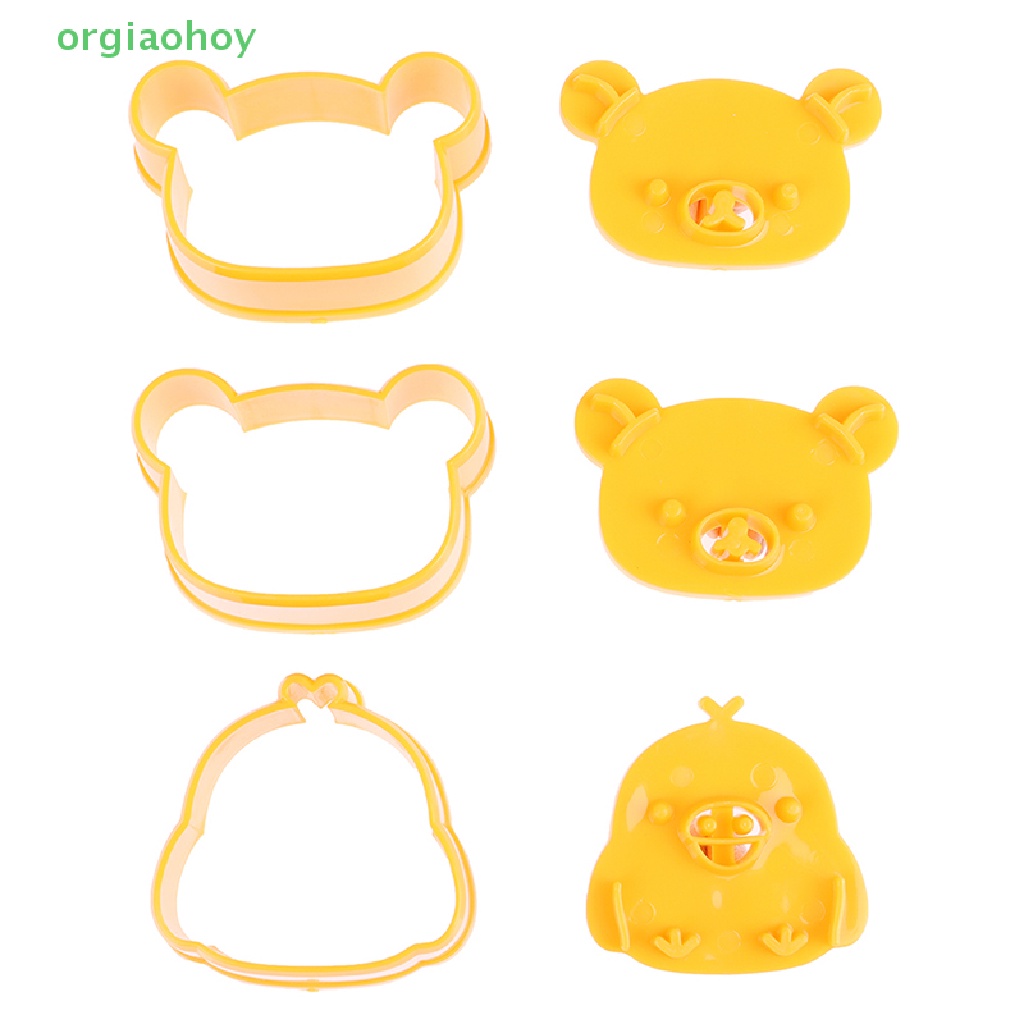 Set 3 Khuôn Dập Nổi Hình Gấu Dễ Thương Dùng Làm Bánh Sandwich
