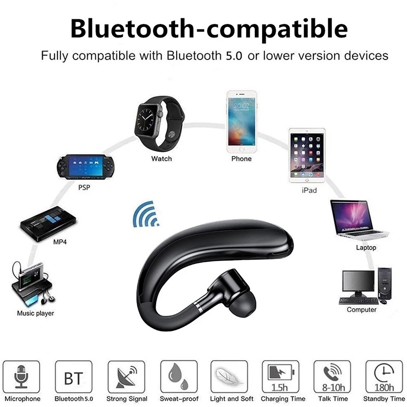 Tai Nghe Bluetooth Không Dây S109 Có MIC Cho Android IOS Xiaomi