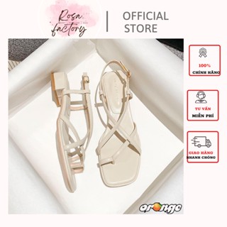 Giày Sandal Xỏ Ngón Đế Phẳng Gót Dày Mùa Hè Có Khóa Cài Phong Cách Roman Cho Nữ SD-0304, Rosa fashion
