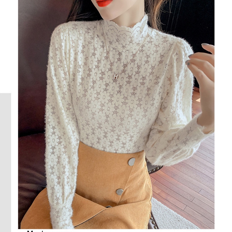 Áo Sơ Mi Chiffon Cổ Đứng Tay Dài In Họa Tiết Hoa Nhí Xinh Xắn Thời Trang Thu Đông 2022 24 Giờ