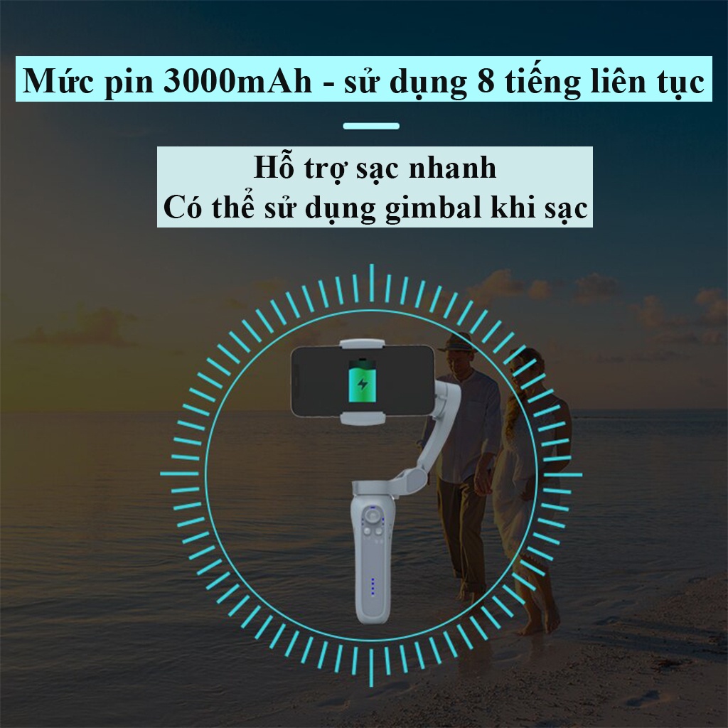 Tay cầm chống rung cho điện thoại, máy ảnh giá rẻ. Gậy vlog L7B 2023 new, full box pin trâu nhiều chế độ