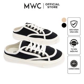 Giày mwc 0547 - giày sục thể thao nữ, sục thể thao vải canvas ulzzang hàn quốc đế bánh mì
