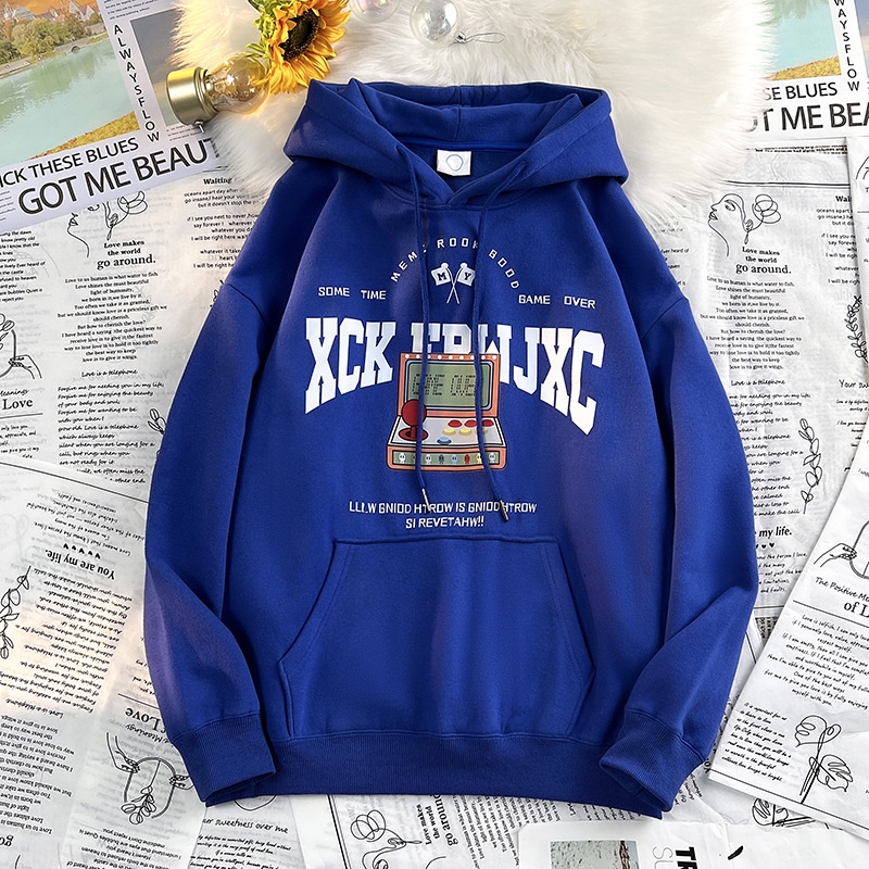 Áo Hoodie Lót Lông Cừu In Họa Tiết Độc Đáo Phong Cách Hip Hop Cho Nam