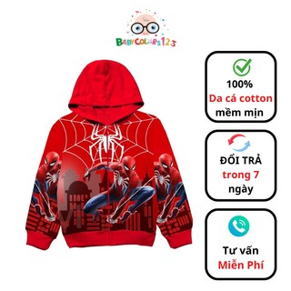 Áo khoác người nhện - xe hơi 3D (Size to 14-45kg)