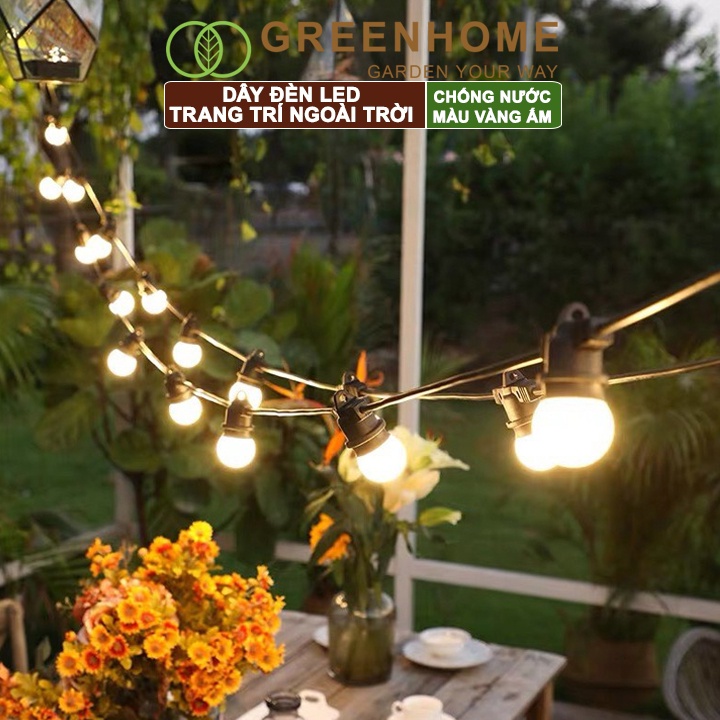 Bóng đèn Led trang trí ngoài trời, 3W, màu Vàng ấm, chống bụi, chống nước, tiết kiệm điện |Greenhome