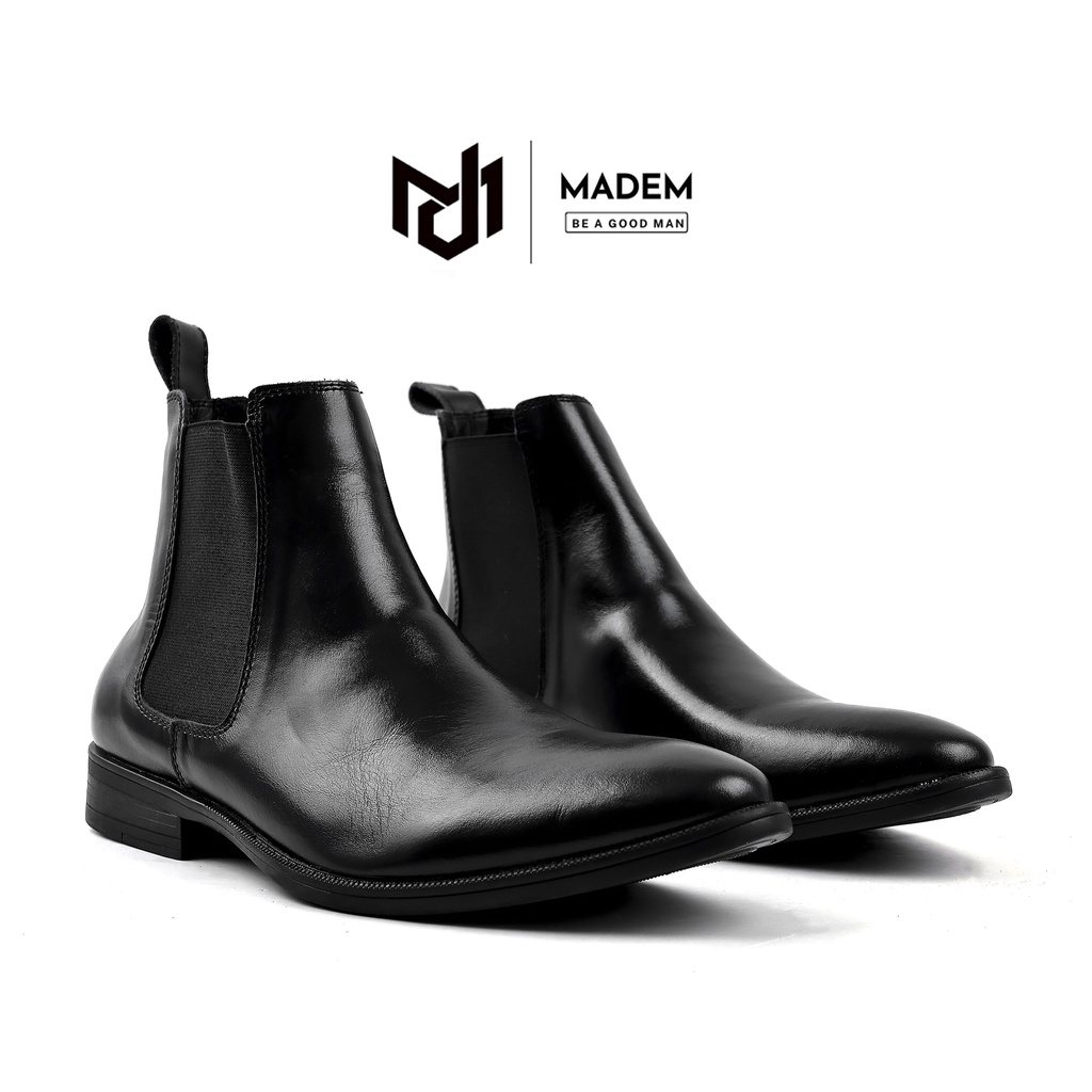 Giày CHELSEA BOOTS nam cao cấp da bò Nappa kiểu dáng sang trọng - CSB1 MADEM - Full box bảo hành 12 tháng
