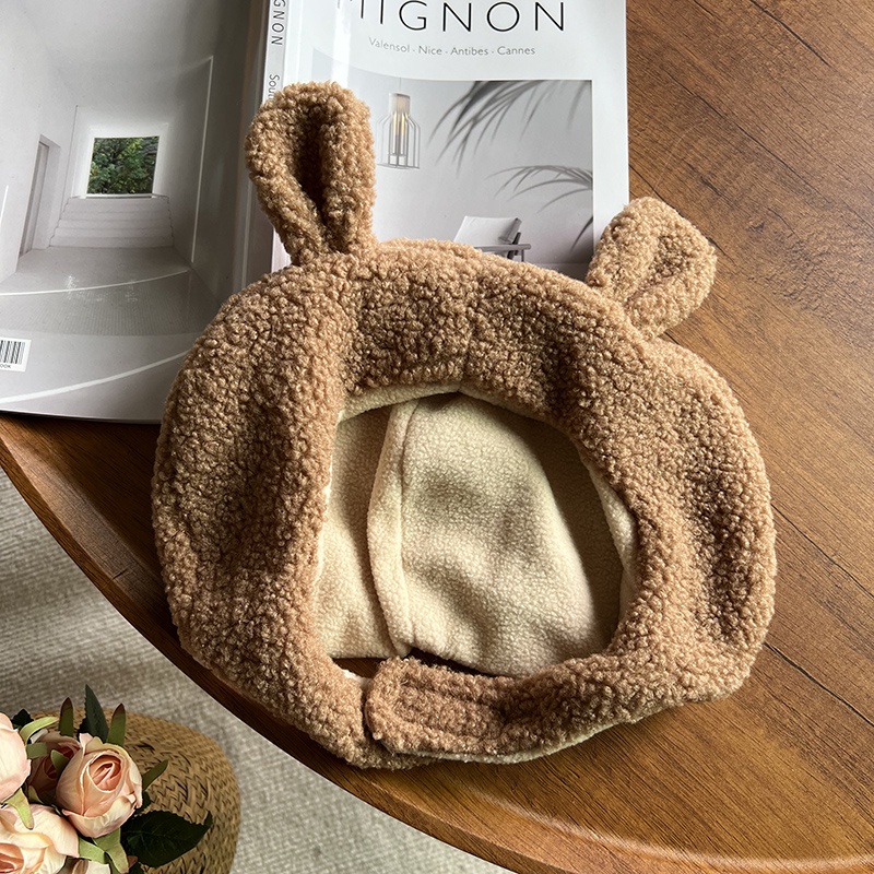 Mũ Lông Giữ Ấm Tai Thỏ Dễ Thương Cho Nữ