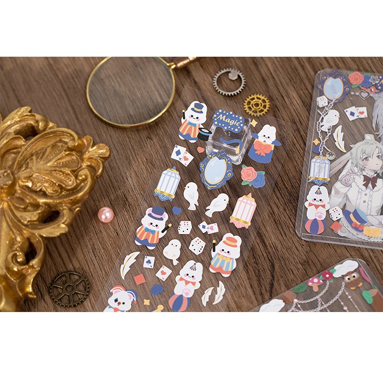 Goo Bộ 2 Tấm Sticker Hình Vương Quốc Và Thú Cưng Dễ Thương Dán Trang Trí Sổ Tay diy