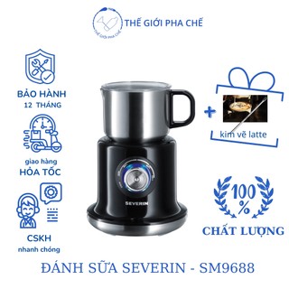 Máy đánh sữa tạo bọt, đánh cacao Severin Latte Art SM9688 (TẶNG kim vẽ latte)