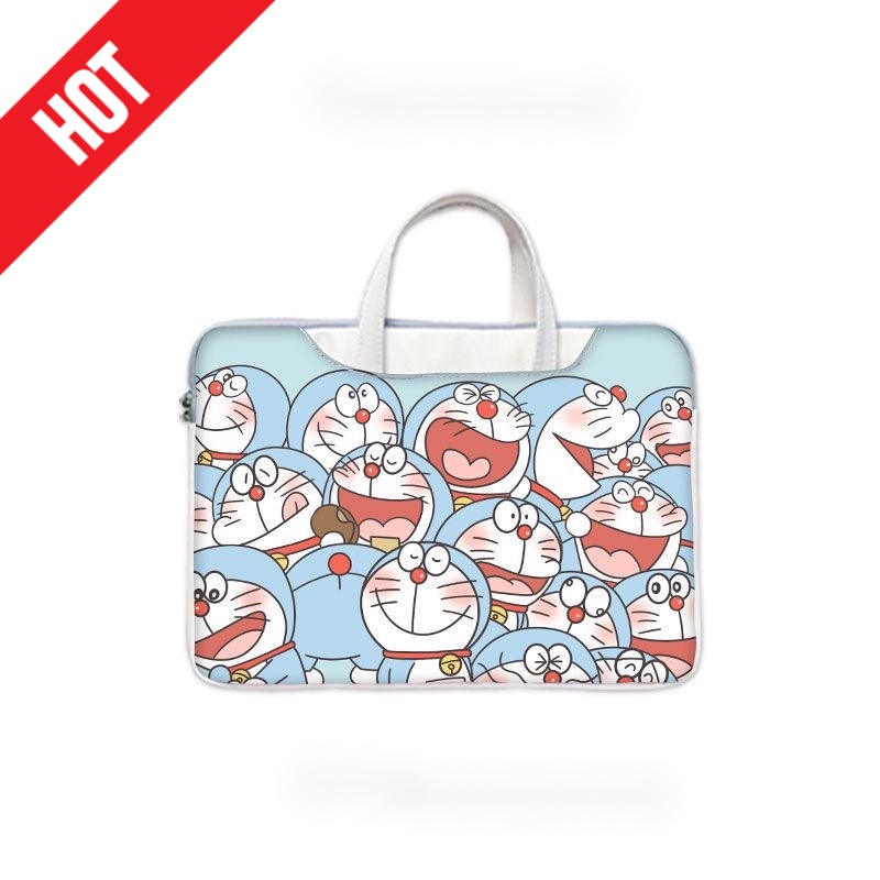 Túi Da PU Đựng Laptop 16-inch 14-inch 15.6-inch 15-inch Họa Tiết Doraemon