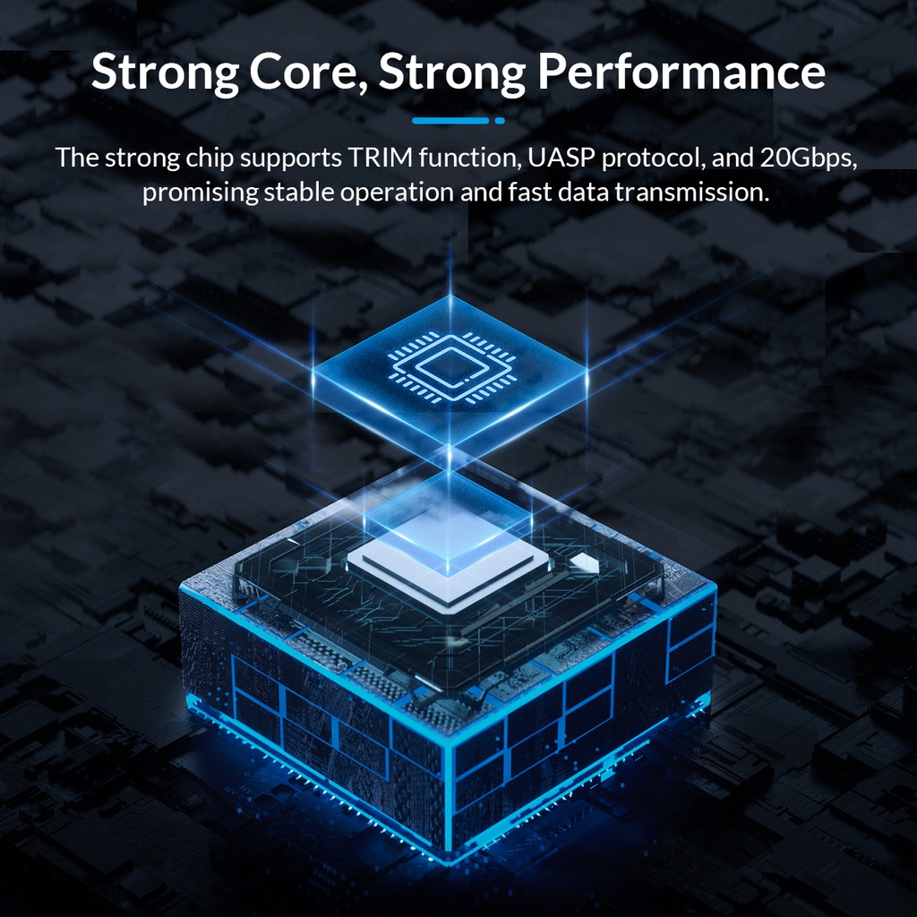 Hộp ổ cứng SSD ORICO M.2 SATA (6G) Type-C M222C3-G2 - Hàng Chính Hãng