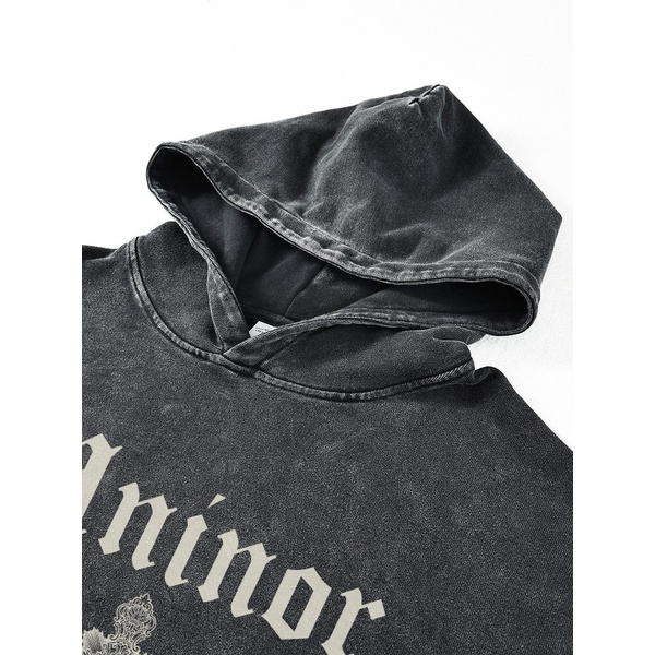 Áo hoodie nỉ wash nam nữ Uninor dáng rộng mũ 2 lớp áo nỉ chân cua 100% cotton dày dặn hình thánh giá