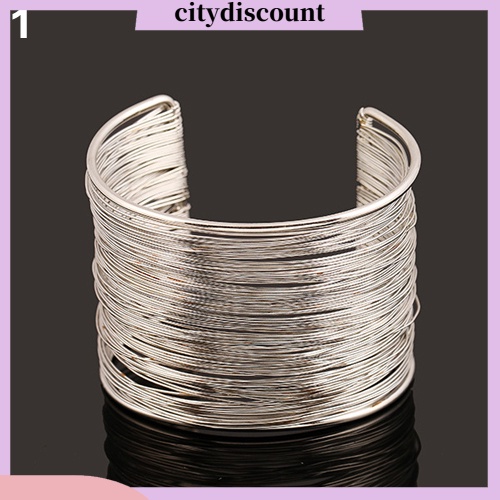 <city sale>Vòng đeo tay hở nhiều lớp dây kim loại thời trang cho nữ
 #2