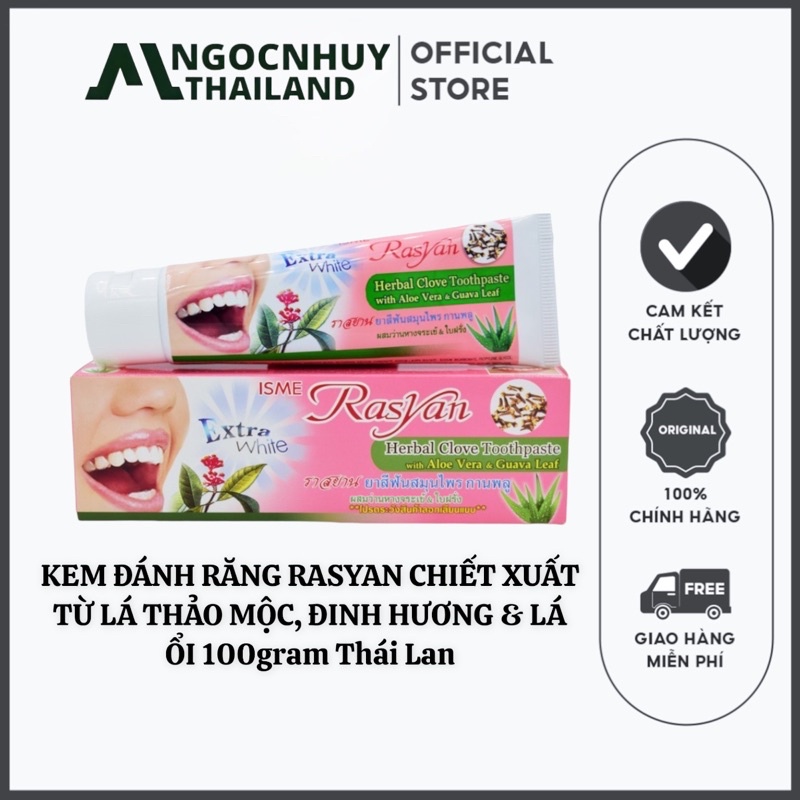 Kem Đánh Răng Rasyan Herbal Clove Toothpatse Thái Lan Chuyên Sâu