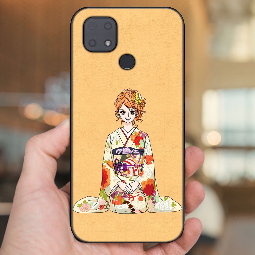 Ốp lưng Xiaomi Redmi 10C viền đen in hình Nami One Piece Đảo Hải Tặc