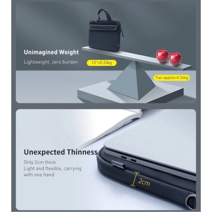 Túi xách chống nước Baseus Basics Series 13" / 16" Shoulder Computer Bag dùng cho Macbook / Laptop | BigBuy360 - bigbuy360.vn