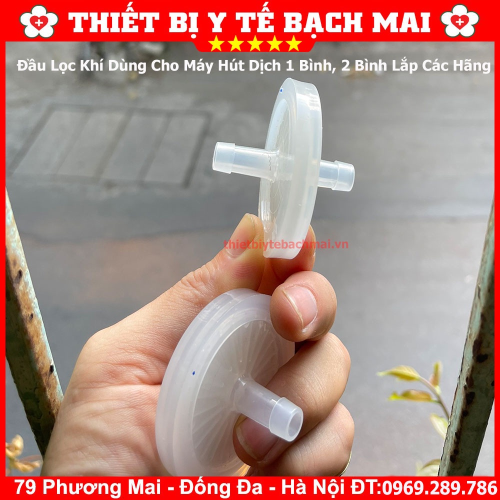 Đầu Lọc Máy Hút Dịch 1 Bình, 2 Bình Cho Tất Cả Các Hãng Yuwell, Lucass, Oromi, Alkato, Alpok2...