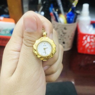 Mặt dây chuyền đồng hồ si nhật hiệu Seiko bọc vàng full đuýt