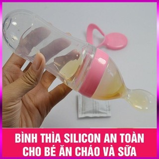 Bình thìa ăn dặm silicon siêu mềm cao cấp