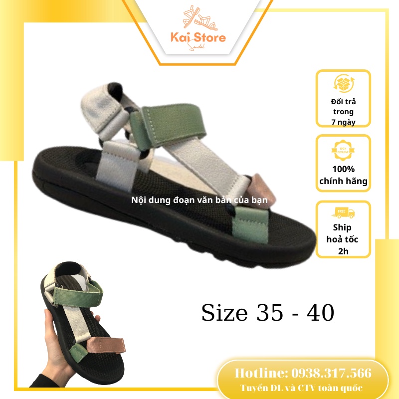 Giày Sandal Chữ Y Nam Nữ Học Sinh Sinh Viên Đi Học, Đi Chơi Đế Cao Su, Dép Có Quai Hậu, Dây Dù Full Size -Wigo Young