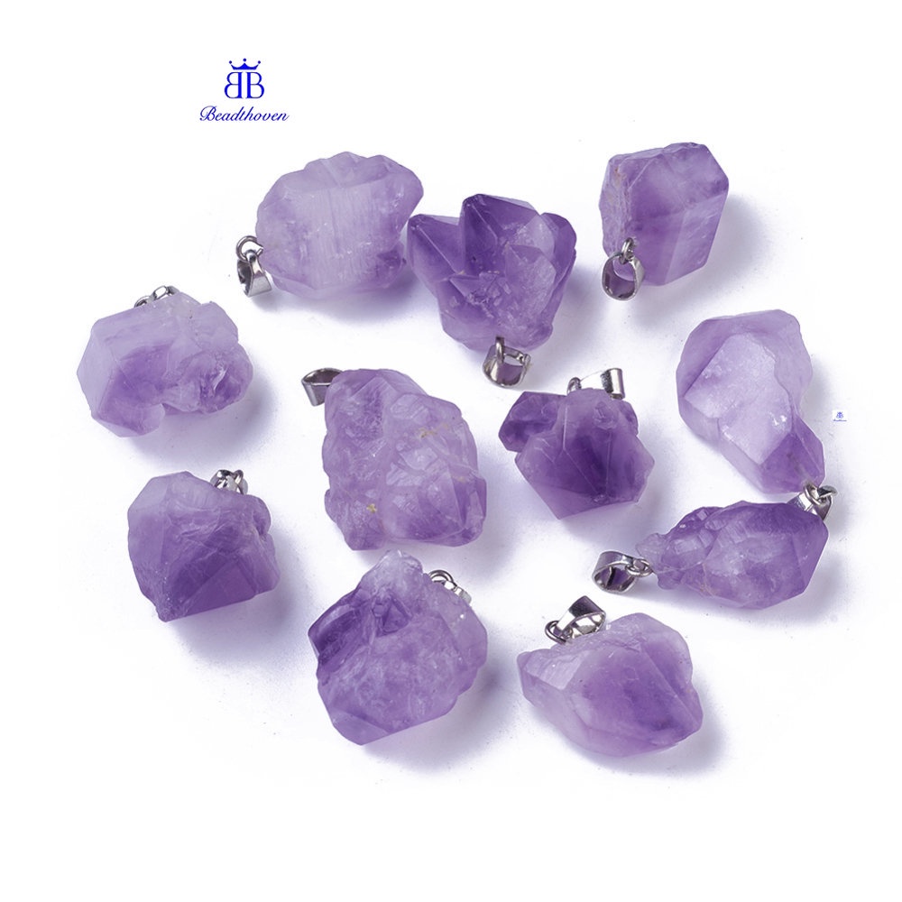 Bộ 5 Mặt Dây Chuyền Bằng Đồng Thau Tự Nhiên 20~26x12~20x10~16mm Lỗ: 4x4mm