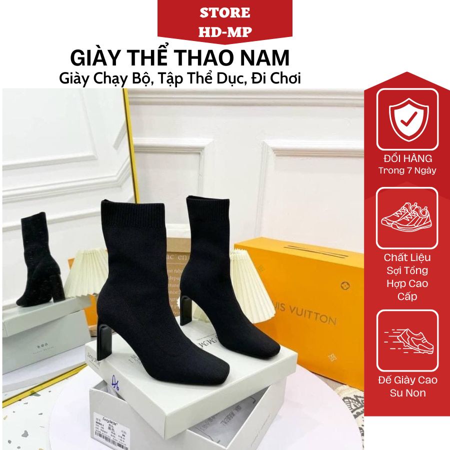 Bốt nữ vải len chui chân gót nhọn êm chân cao 7cm siêu đẹp và thời trang