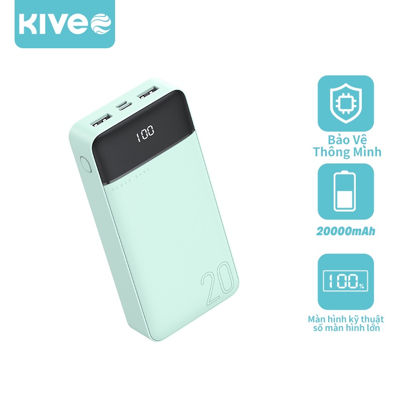 Sạc Dự Phòng KIVEE PT03P MAX Power Bank 20000 mAh Chính hãng BH 6 tháng