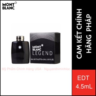  Auth- Nước hoa nam mini MONT BLANC Legend EDT 4.5ml  Đen  Chính Hãng Pháp 