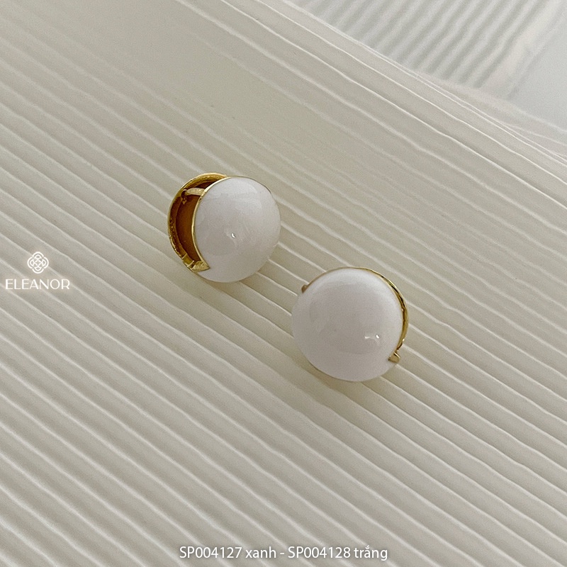 Bông tai nữ chuôi bạc 925 Eleanor Accessories hình cầu màu sắc trẻ trung phong cách Hàn Quốc phụ kiện trang sức hiện đại