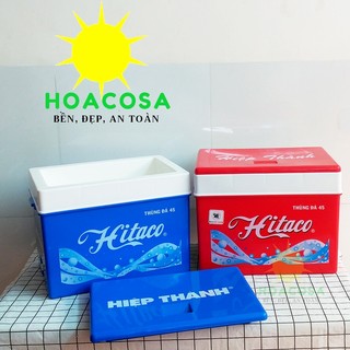 Thùng Đá 45L (45 Lít) Hitaco Nắp Rời Nhựa Hiệp Thành Có Vòi Xả Dày Dặn, Giữ Đá Lâu- Đồ Gia Dụng Hoacosa.
