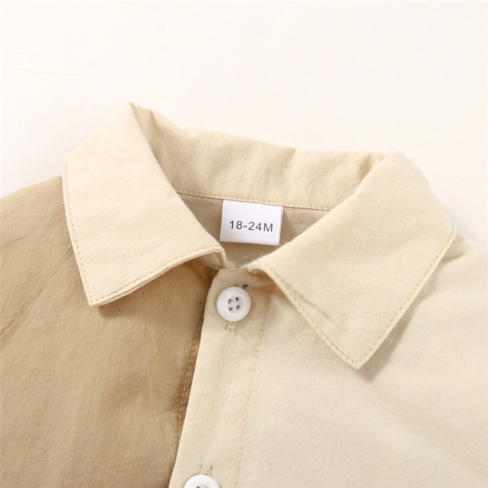 Bộ áo sơ mi dài tay + quần dài MIKRDOO lịch lãm cho bé trai 1-6 tuổi