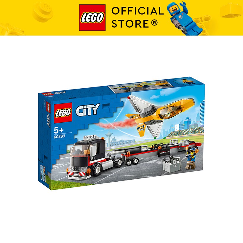 LEGO CITY 60289 Xe Vận Chuyển Máy Bay Phản Lực ( 281 Chi tiết) Bộ gạch đồ chơi lắp ráp sáng tạo