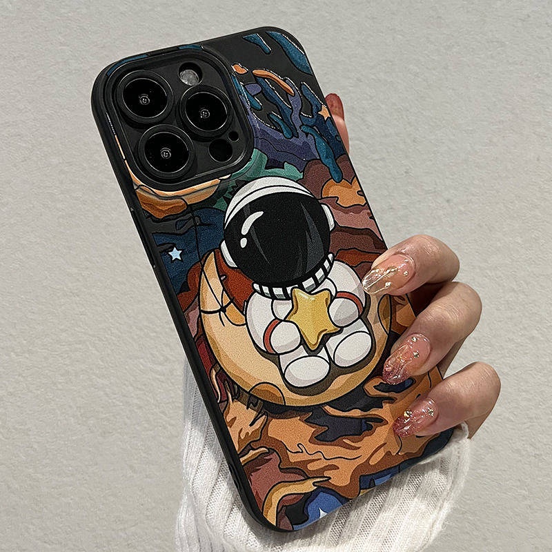 Ốp điện thoại mềm in phi hành gia thích hợp cho iPhone 14plus 13 Iphone11/12 Xs 7/8P