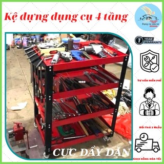 Kệ đựng dụng cụ sửa chữa cho gara ô tô và xe máy 4 ngăn cao cấp