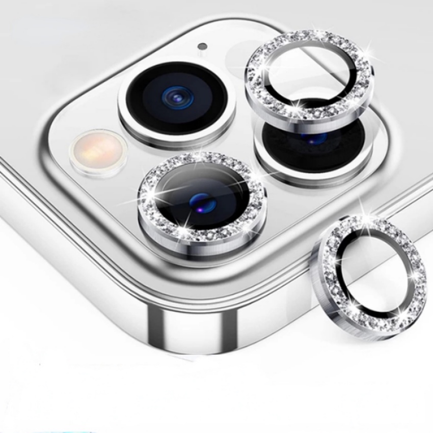 Miếng Dán Bảo Vệ Ống Kính Máy Ảnh Họa Tiết Kim Cương Lấp Lánh Cho IPhone 13 14 11 Pro Max