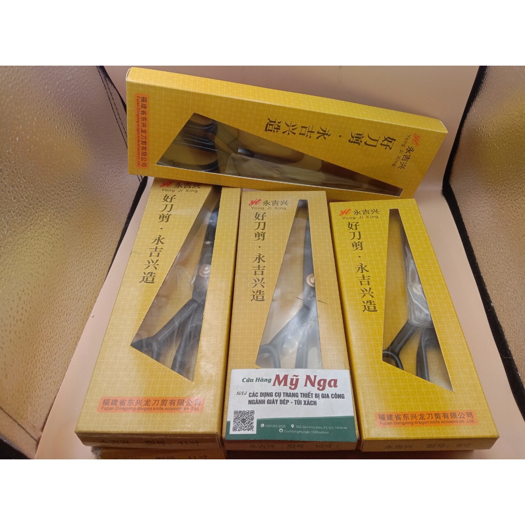 Kéo cắt vải cán nhựa yongli số 8 9 10 11 12 ( lưỡi trắng đen ngẫu nhiên )
