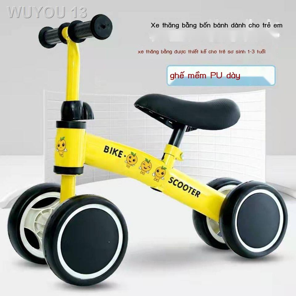 ✌﹊✚Xe thăng bằng cho trẻ em từ 1-3 tuổi không có bàn đạp yo-yo đẩy bốn bánh