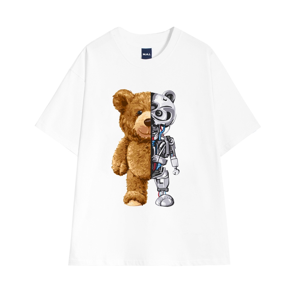 Áo Thun Tay Lỡ Oversize TEDDY BEAR ROBOT -MAL STORE- MALUNI004